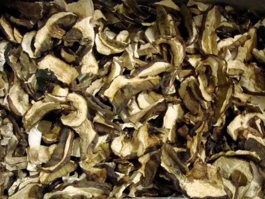 Dried white mushrooms – recipe ingredient