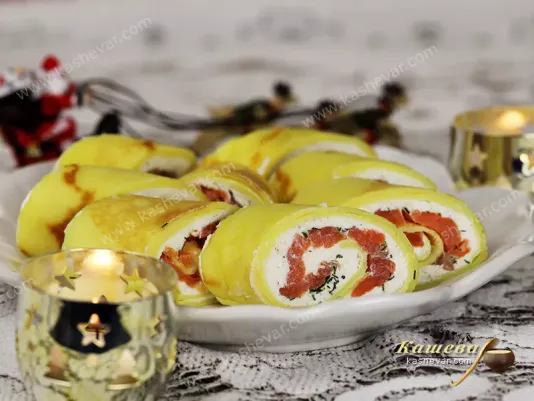 Pancakes with salmon – recipe with photos, Italian cuisine