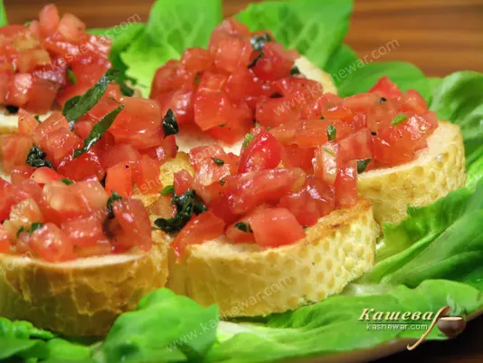 Брускетта з помідорами – рецепт з фото, італійська кухня