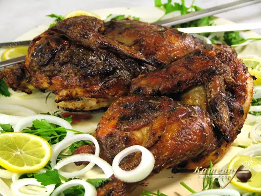 Курята смажені на рожні - рецепт з фото, азербайджанська кухня