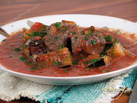 Beef stew with eggplant (dushenina with eggplant) – recipe with photo, Ukrainian cuisine