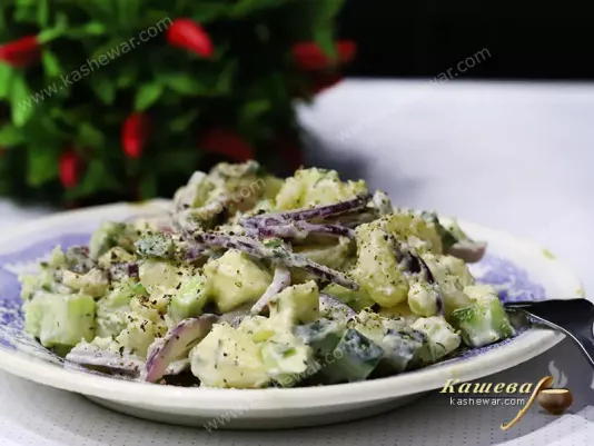 Картопляний салат з копченою грудинкою – рецепт з фото, шведська кухня