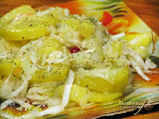 Картопляний салат з квашеною капустою – рецепт з фото, вірменська кухня