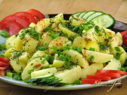 Салат з молодої картоплі та цибулі – рецепт з фото, вірменська кухня
