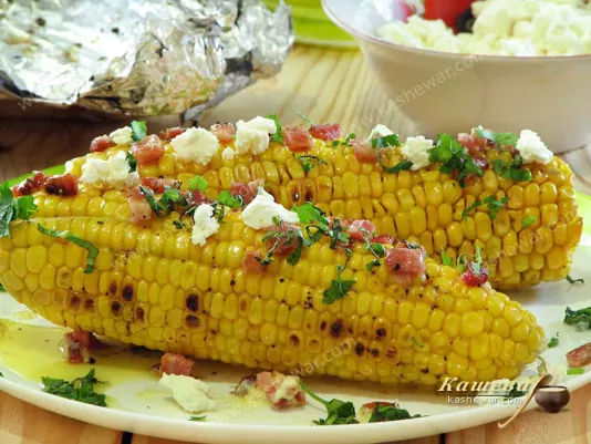 Кукурудза гриль з беконом та сиром – рецепт з фото, американська кухня