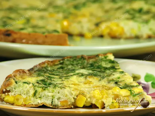 Corn omelet - recipe with photo, Mexican cuisine