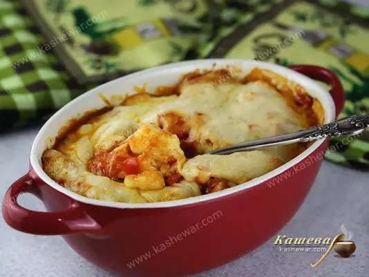 Полента гратен з томатним соусом – рецепт з фото, італійська кухня.