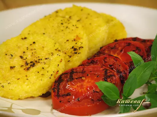Herb and tomato polenta - recipe with photo, Italian cuisine