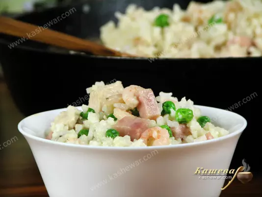 Обсмажений рис «Три смаки» – рецепт з фото, китайська кухня