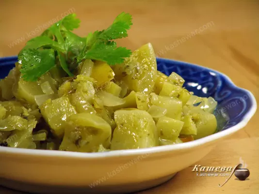Салат из зеленых помидоров – рецепт с фото, грузинская кухня