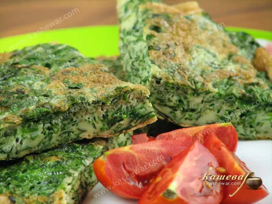 Fried eggs with greens (Green Kyukyu) - recipe with photo, Azerbaijani cuisine