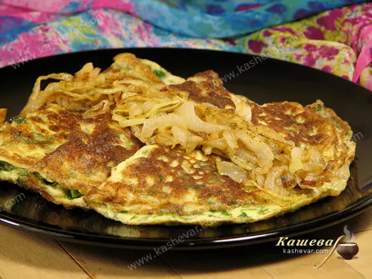 Herbs omelette - recipe with photo, Indian cuisine