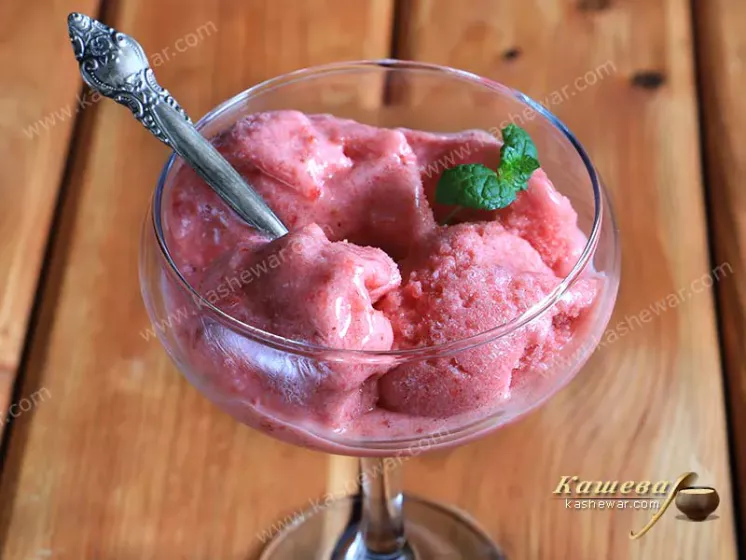 Strawberry sorbet – recipe with photo, dessert