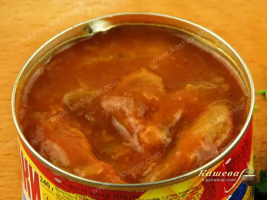 Canned fish in tomato – recipe ingredient