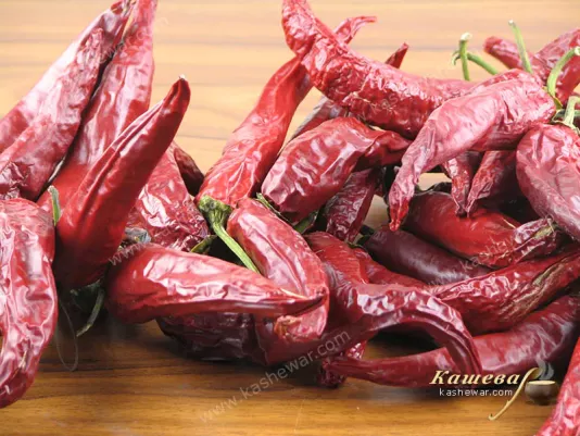 Dried hot peppers – recipe ingredient