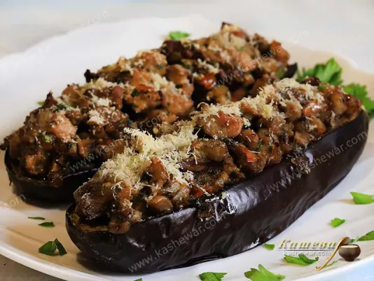 Баклажани з м'ясом та грибами – рецепт з фото, іспанська кухня