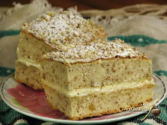 Бісквітне тістечко з масляно-горіховим кремом – рецепт з фото, радянська кухня