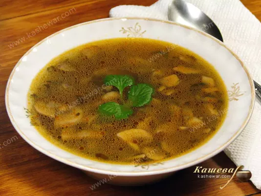 Грибний суп, заправлений соком лимона – рецепт з фото, болгарська кухня