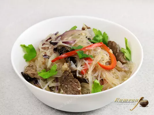 Фунчоза з яловичиною та овочами – рецепт з фото, китайська кухня