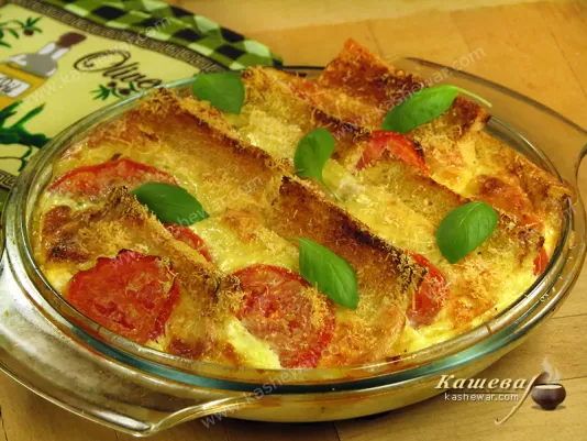 Гратен з фокаччі та помідорів – рецепт з фото, італійська кухня