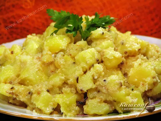 Sesame yogurt potatoes - recipe with photos, Indian cuisine