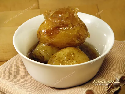 Картопля, зварена в бульйоні дасі (Ніккорогасі) – рецепт з фото, японська кухня