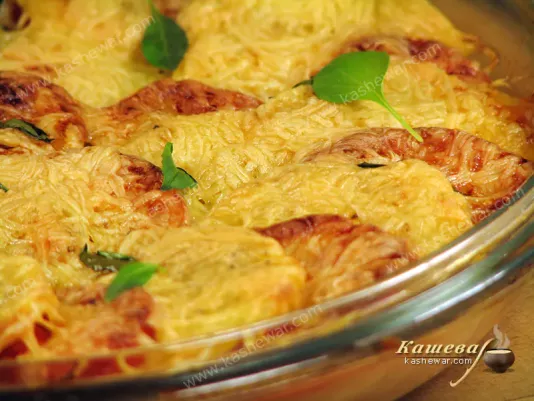 Potato and tomato bake - recipe with photo, Italian cuisine