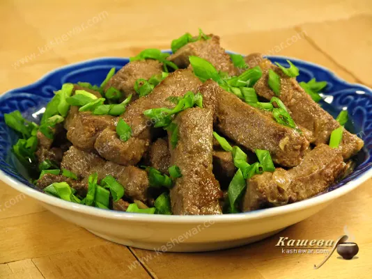 Beef liver khashlama - recipe with photo, Georgian cuisine