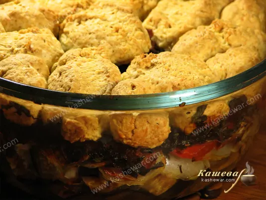 Коблер із баклажанів з беконом – рецепт з фото, американська кухня