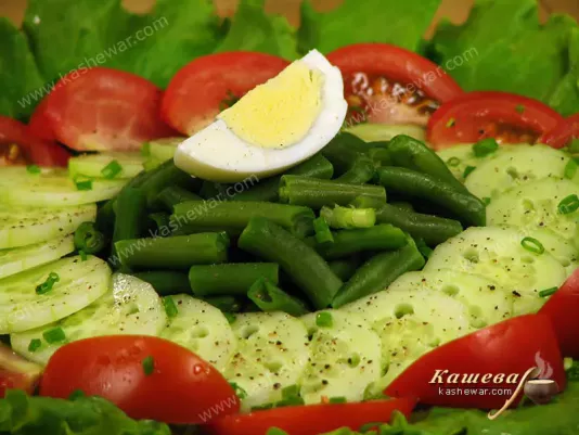 Summer salad with egg – recipe with photo, Georgian cuisine