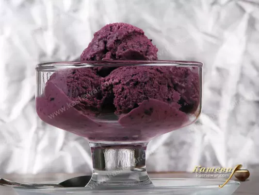 Морозиво з рикотти з чорницею - рецепт з фото, десерт