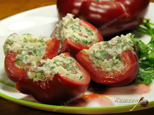 Vegetable stuffed bell peppers - recipe with photo, Moldavian cuisine