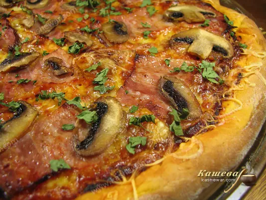 Піца з шинкою – рецепт з фото, італійська кухня