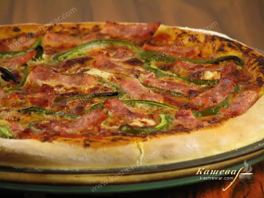 Піца з шинкою та солодким перцем – рецепт з фото, італійська кухня