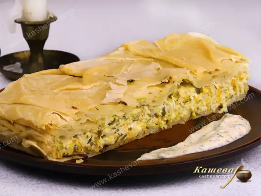 Spicy zucchini pie made from phyllo dough - recipe with photos, Greek cuisine