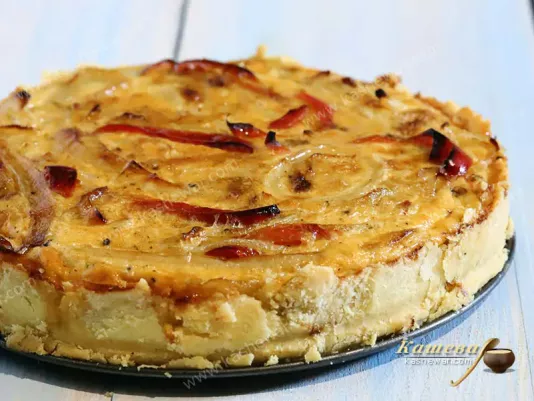 Пиріг з цибулею та солодким перцем – рецепт з фото, італійська кухня