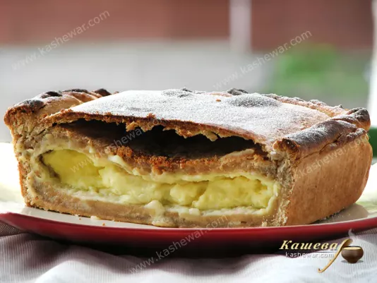 Пиріг з начинкою з манки – рецепт з фото, грецька кухня