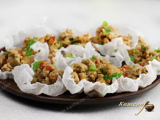 Рисовий папір з фаршем – рецепт з фото, китайська кухня
