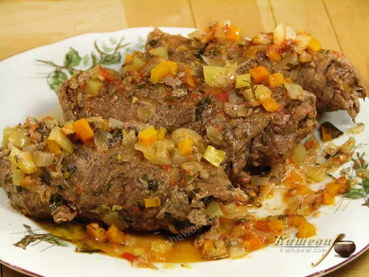 Рулети з яловичої вирізки із зеленню – рецепт з фото, грузинська кухня