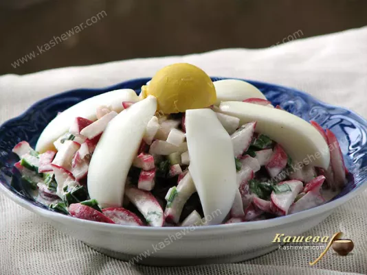 Салат з редиски та зеленої цибулі – рецепт з фото, узбецька кухня