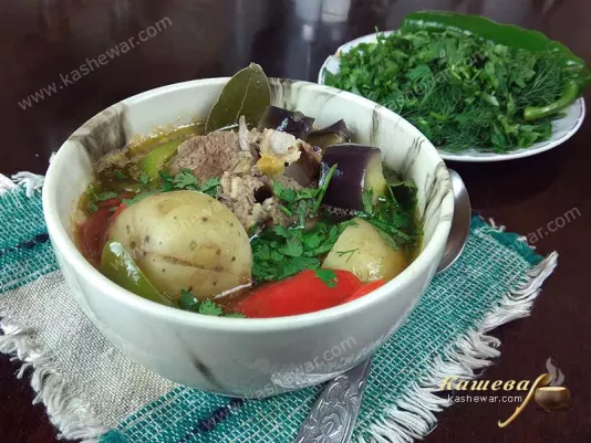 Шурпа з баклажанами – рецепт з фото, узбецька кухня