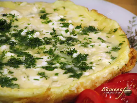 Bryndza cheese omelet - recipe with photo, Moldavian cuisine