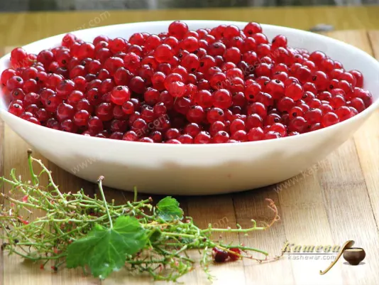 Separating red currants from twigs