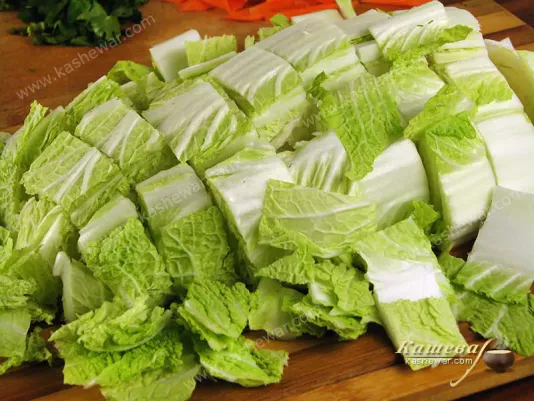 Chopped Chinese cabbage