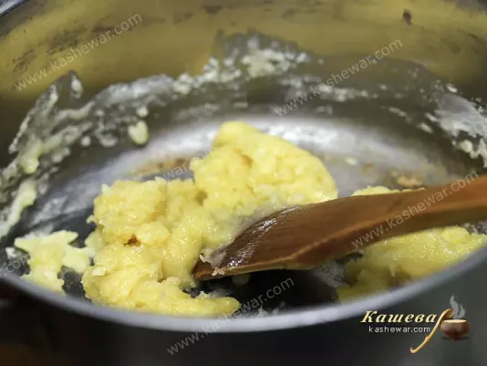 Flour and butter in a bowl