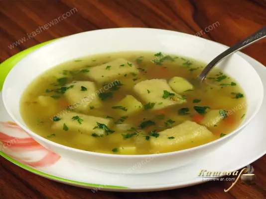Суп із манними галушками – рецепт з фото, українська кухня