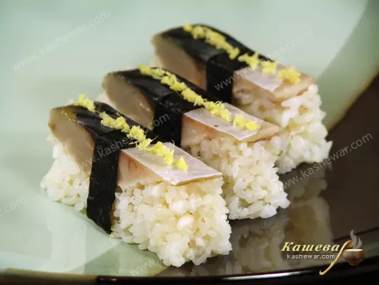 Суші з маринованою скумбрією (Саба-дзусі) – рецепт з фото, японська кухня
