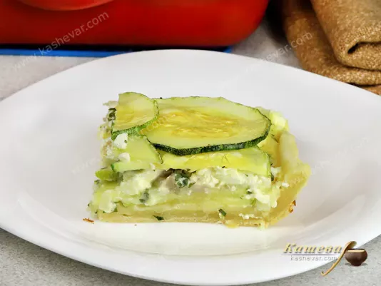 Tart with Zucchini, Bacon and Feta – recipe with photo, greek cuisine