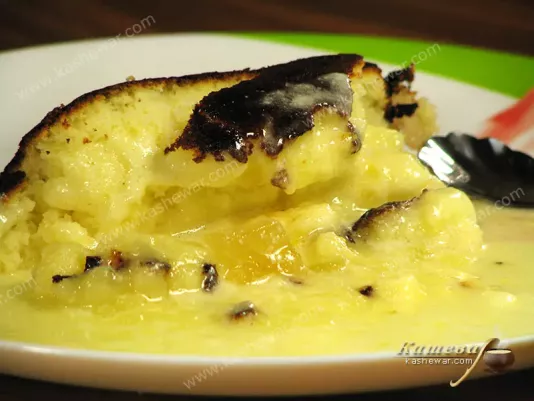 Cottage cheese pudding - recipe with photo, Jamie Oliver