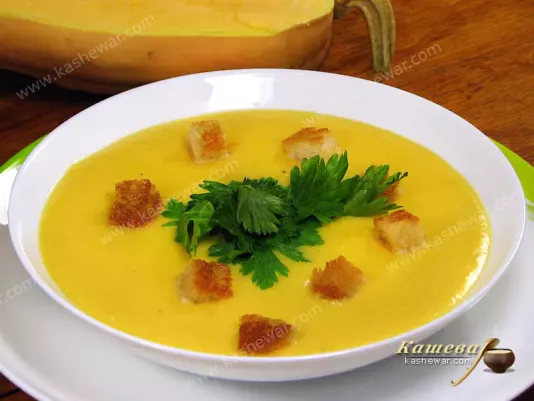 Pumpkin puree soup – recipe with photo, French cuisine
